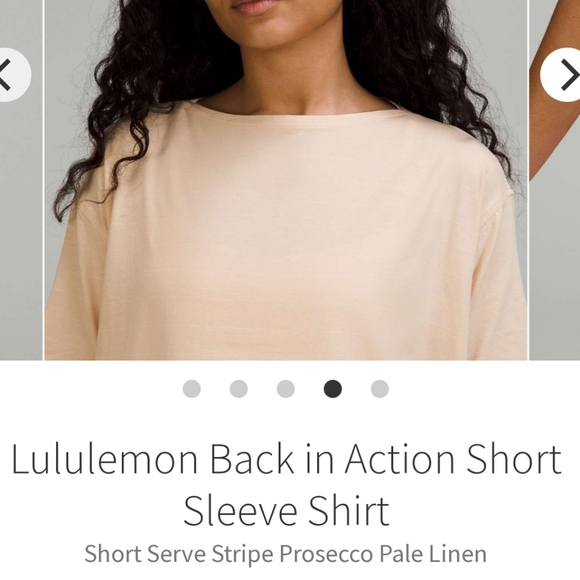 Lululemon Back in Action Short Sleeve Pima Cotton T-Shirt Stripe Prosecco Size 8 - Picture 15 of 15